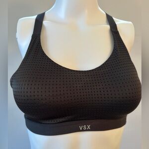Victoria's Secret VSX Black Perforated Racerback Sports Bra